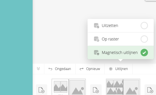 Myglossy.nl maak je eigen magazine, uitlijnen