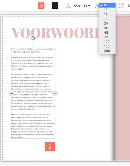 Myglossy.nl maak je eigen magazine_snel werken 8 tips lettergrootte aanpassen