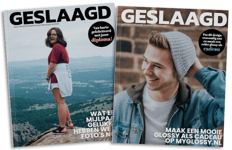 Myglossy.nl tijdschrift maken als uniek en persoonlijk Cadeau.