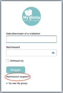 Myglossy.nl_zelf magazine maken_zelf boek maken__wachtwoord resetten