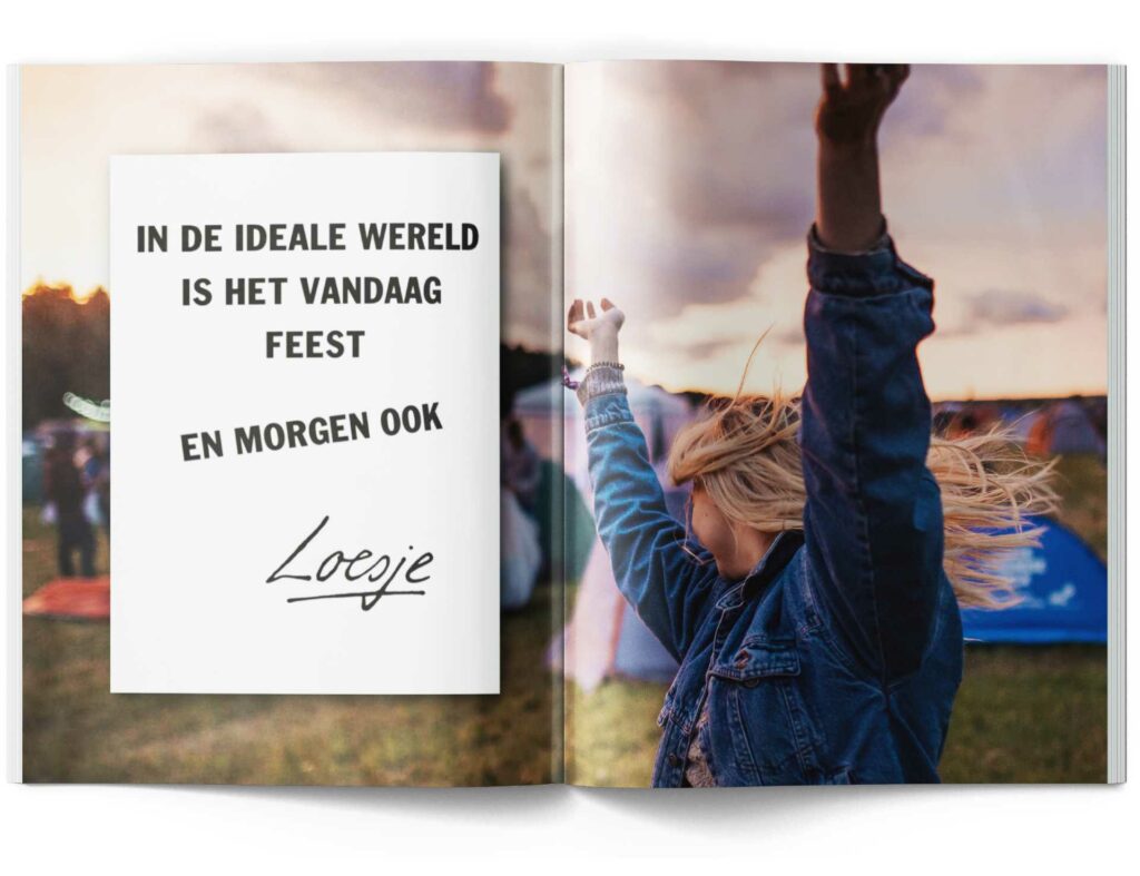 Myglossy.nl_zelf magazine maken_zelf boek maken_Pagina met Loesje spreuk maken