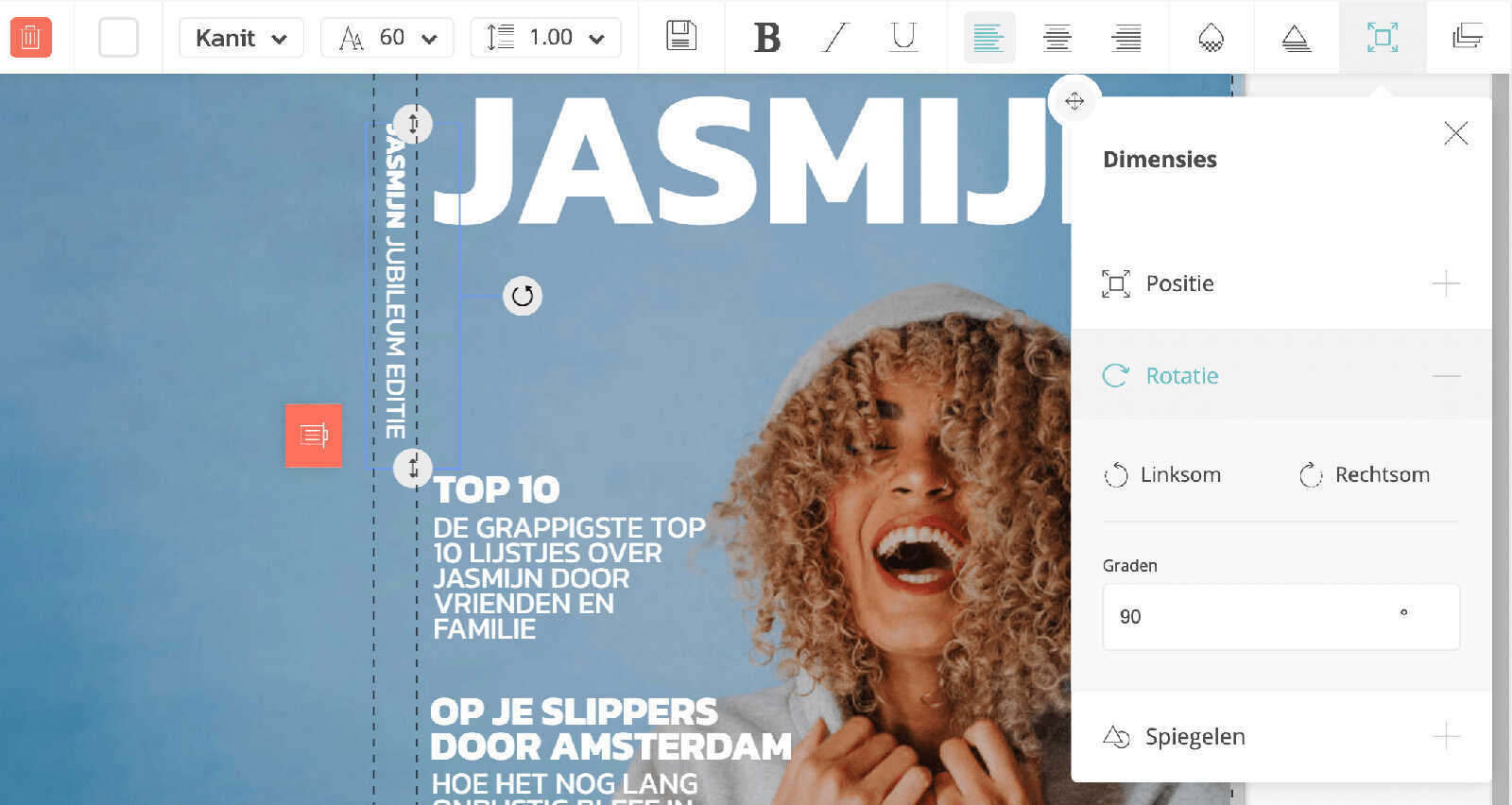 Tekst op rug plaatsen MyGlossy