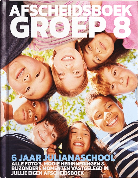 Een echt boek als aandenken aan jouw tijd op de lagere school. Maak een afscheidsboek op Myglossy.nl