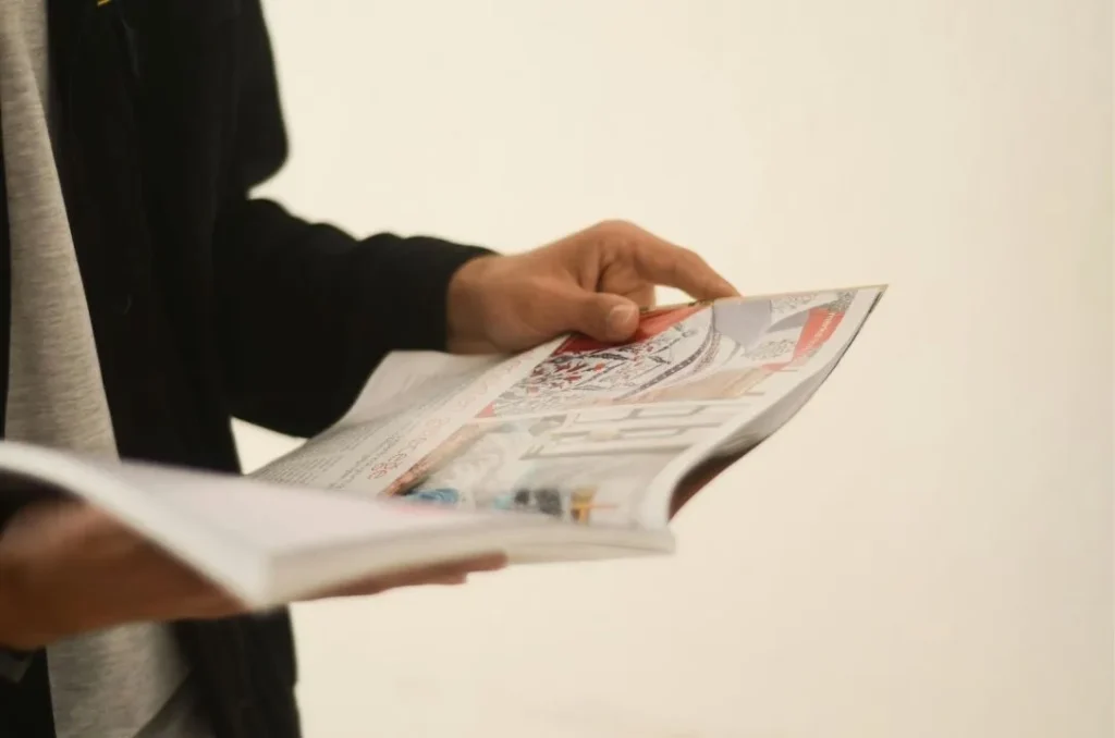 Advertentie voor magazine