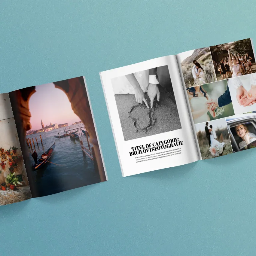 Maak een eigen portfolio in boekvorm of als luxe magazine. Probeer het nu op Myglossy.nl
