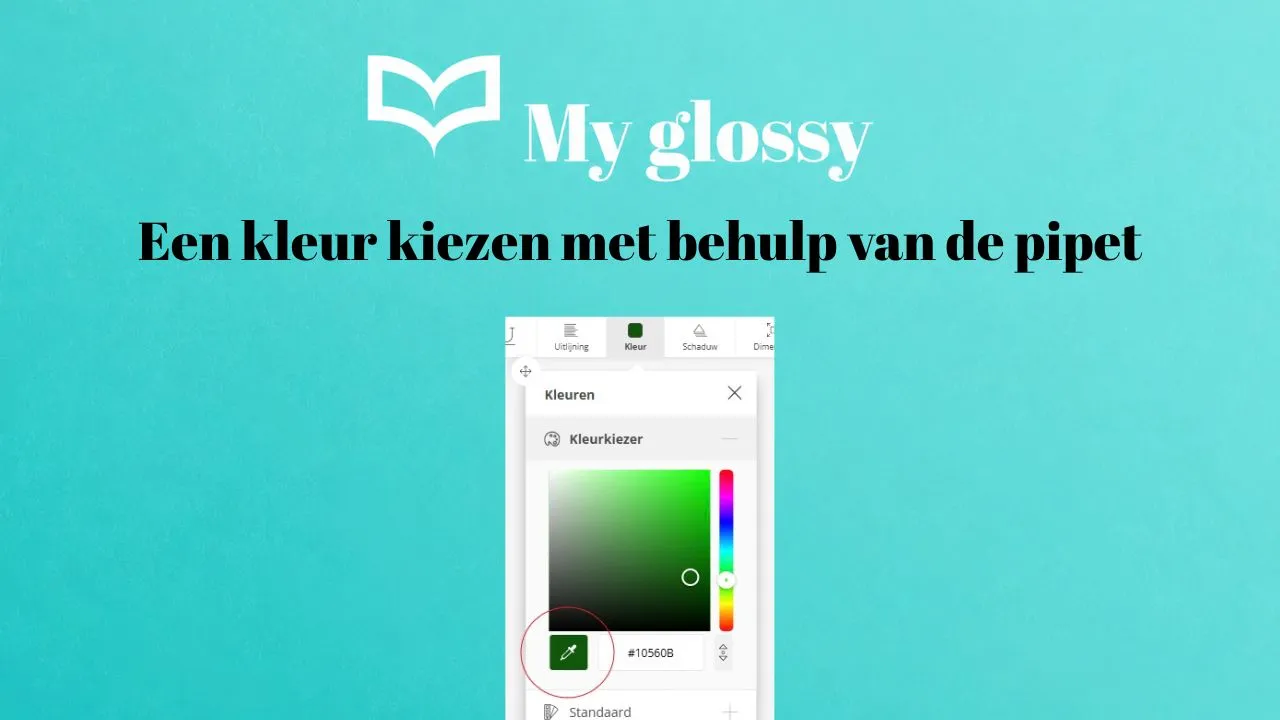 Een kleur kiezen met behulp van de pipet