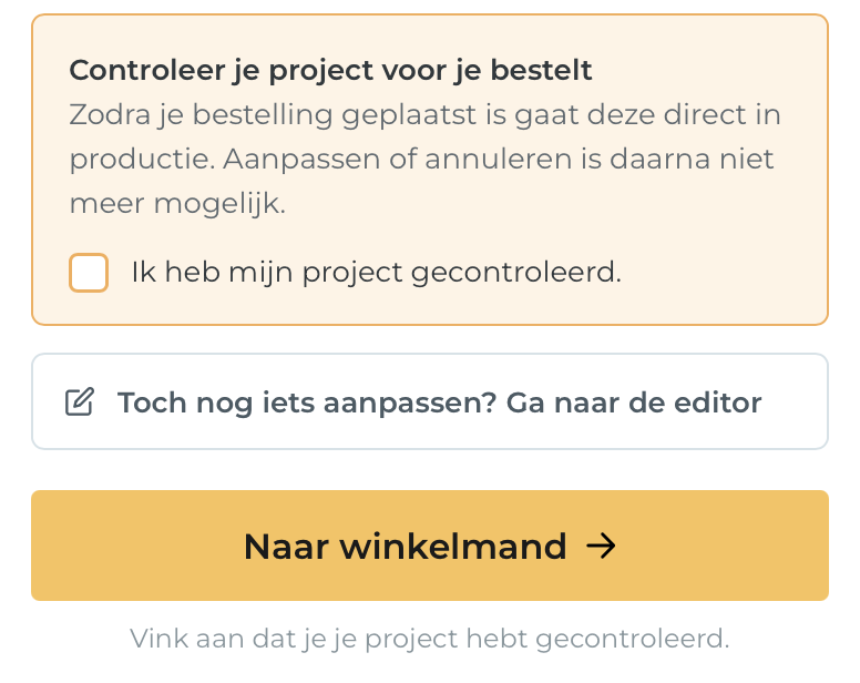 Toestemming aanpassen of annuleren niet meer mogelijk My glossy